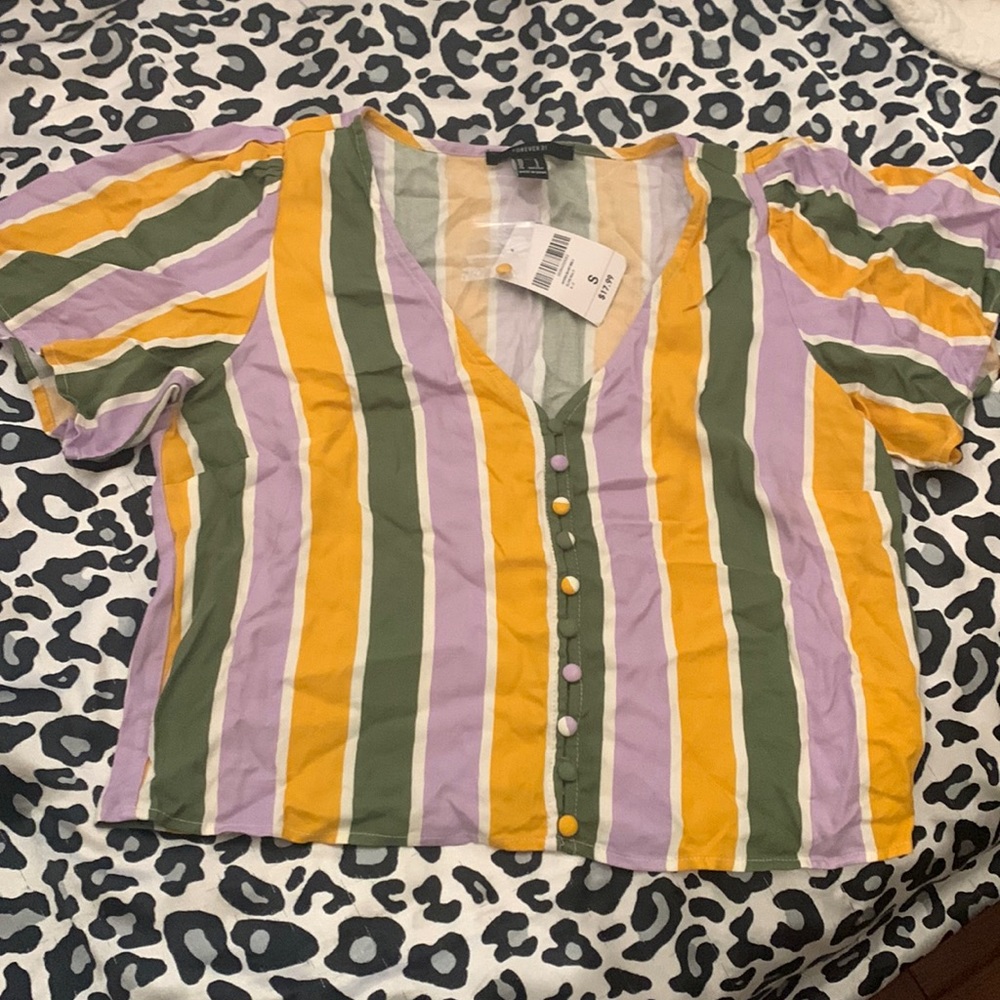 Stripped Crop Shirt